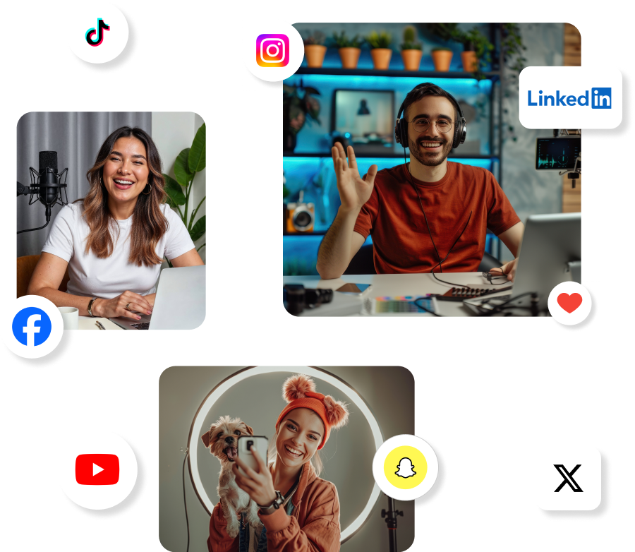 Content creators using various social media platforms for affiliate marketing