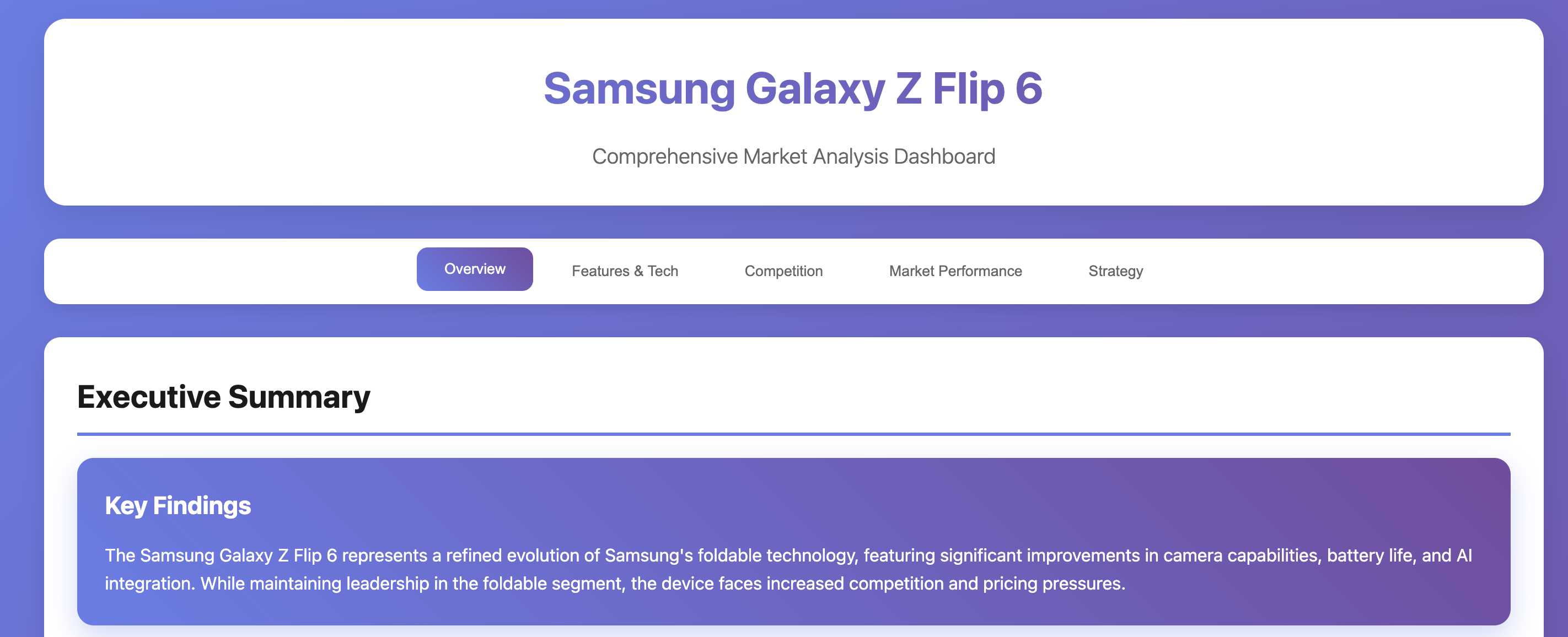 Competitive Product Analysis preview