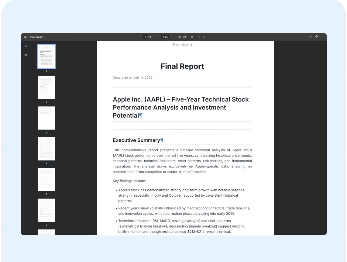 Your Insights, Compiled and Cited in One Report