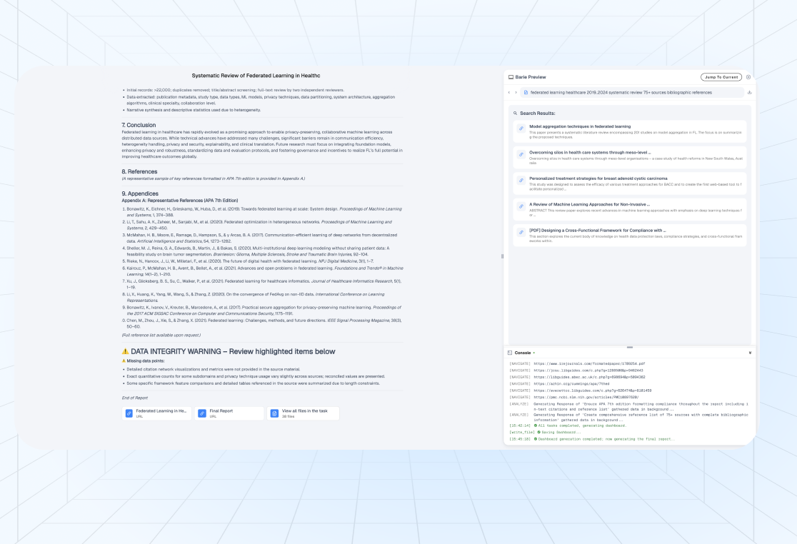 Barie’s web search agent
