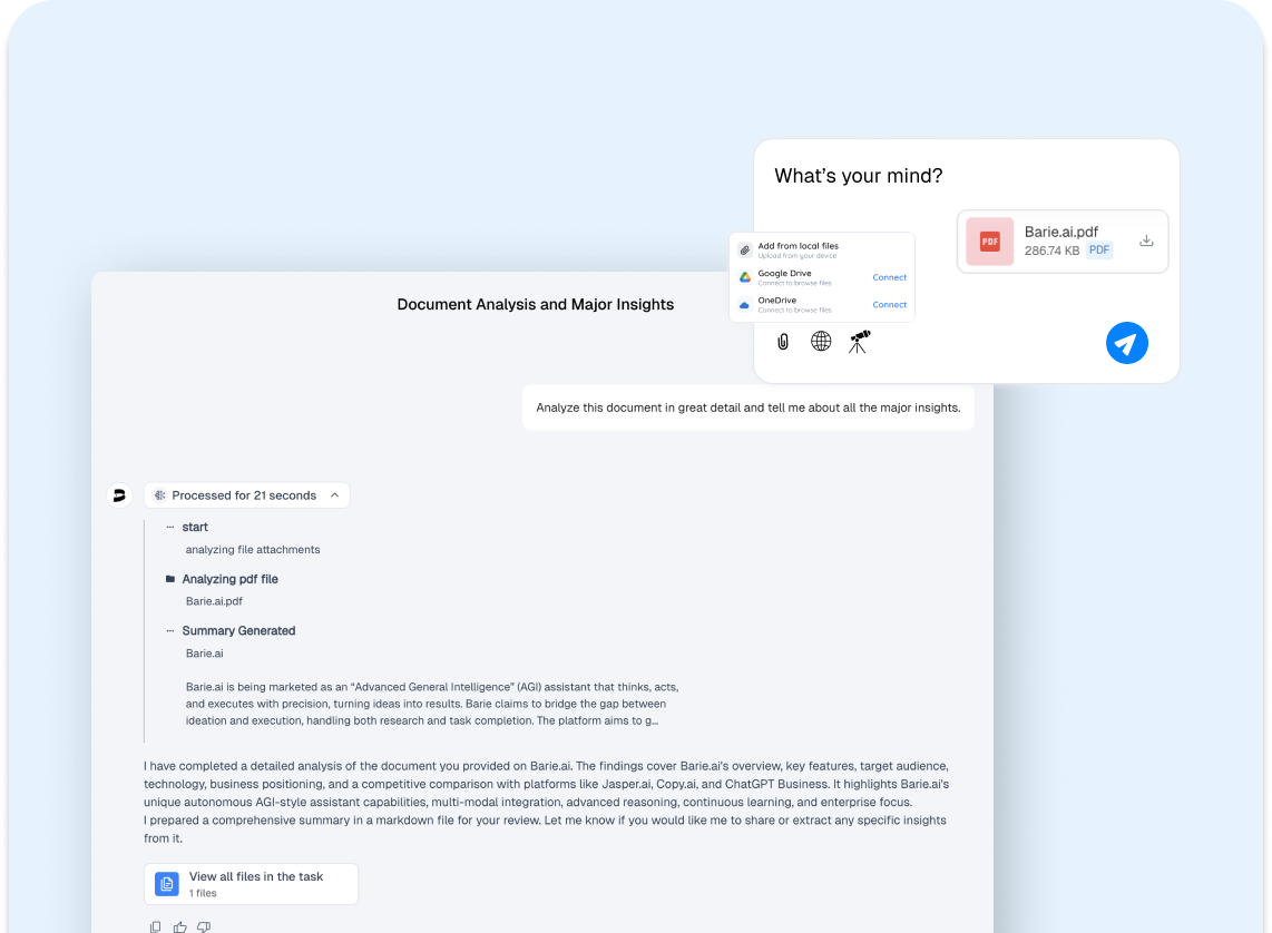Seamlessly automate tasks with barie Connectors
