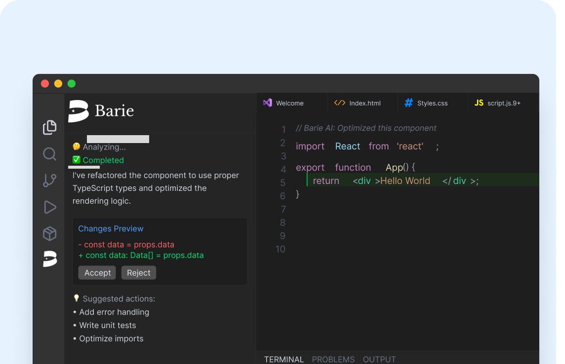 Barie on VS code