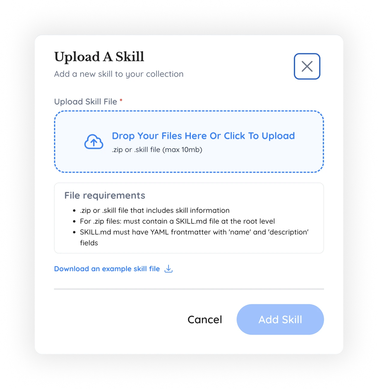Skill Library Interface