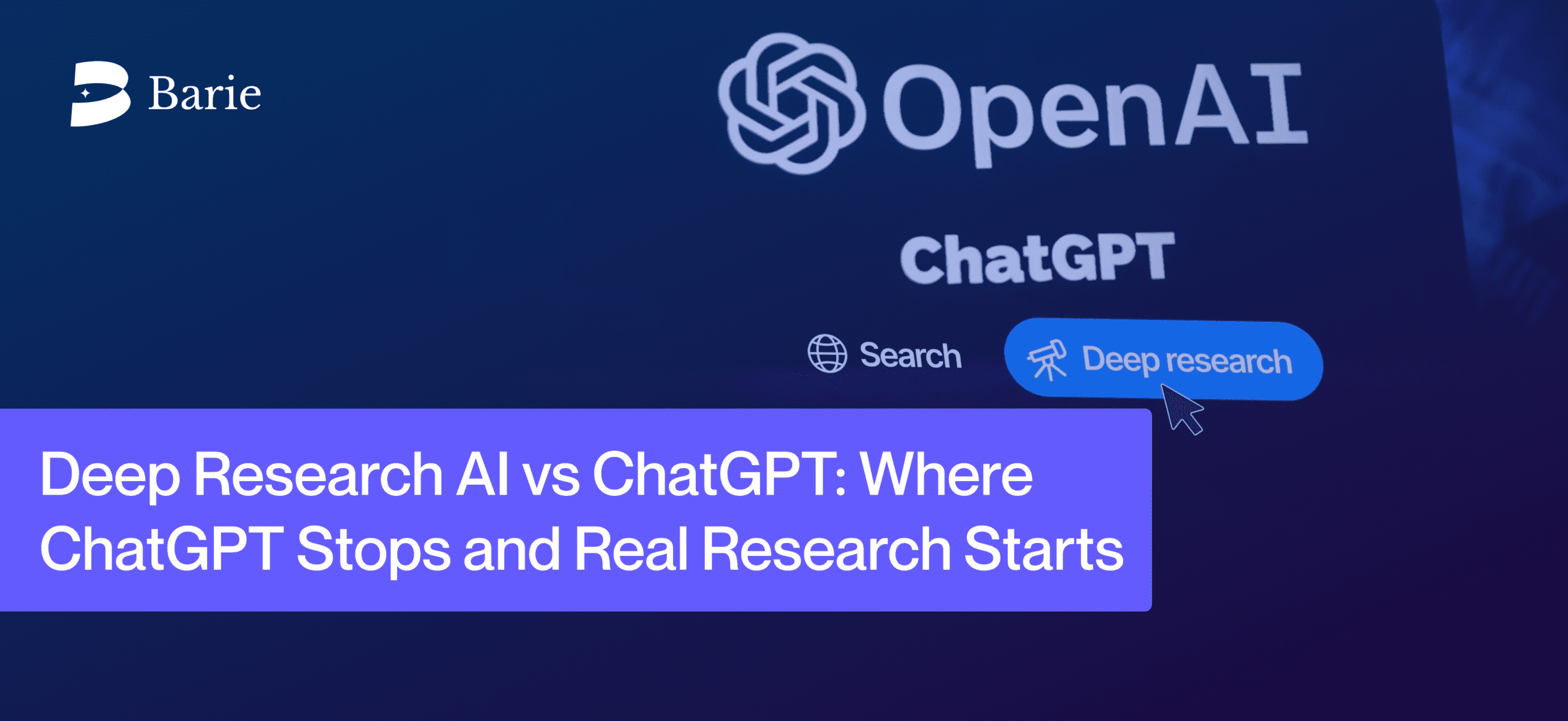 Deep Research AI vs ChatGPT: Where ChatGPT Stops and Real Research Starts